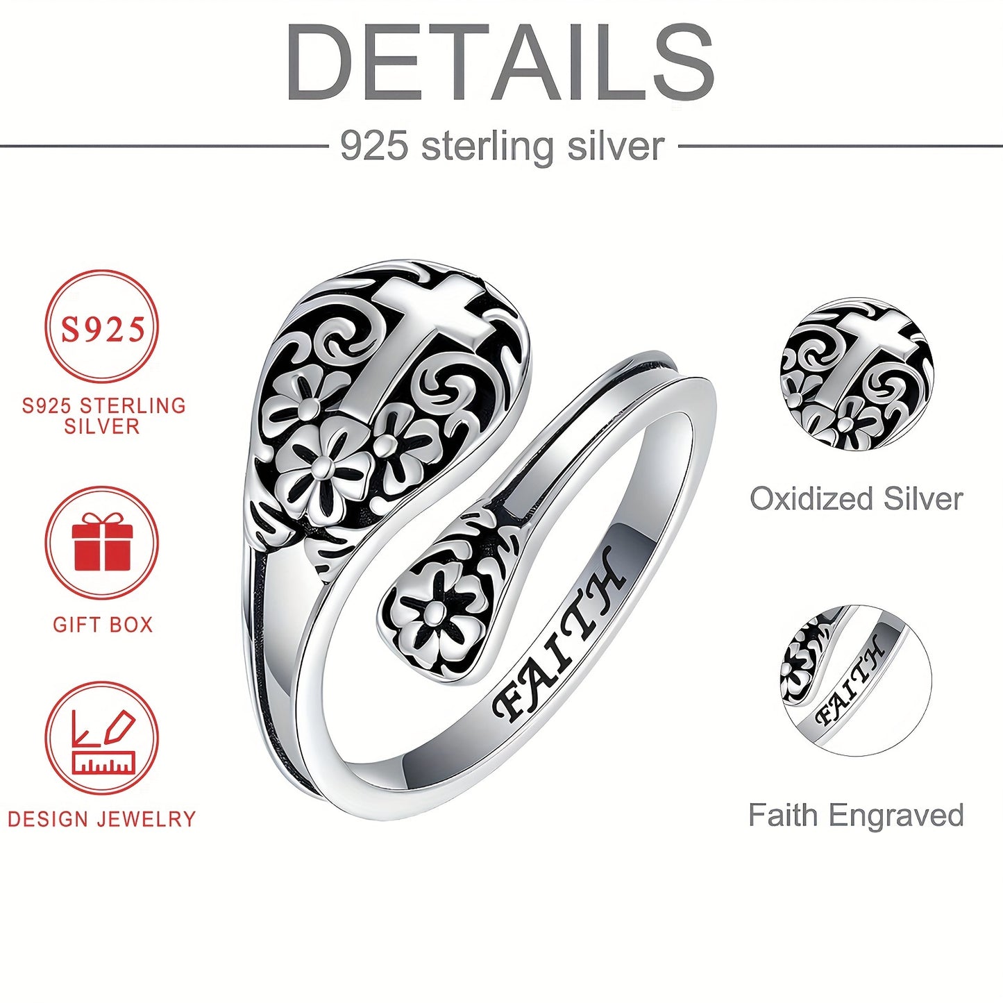 925 Sterling Silver 18k Gold Plated Spoon Ring